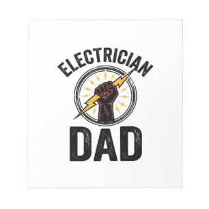 Electrician Dad Vintage Engraving Vector Shirt Des Notepad