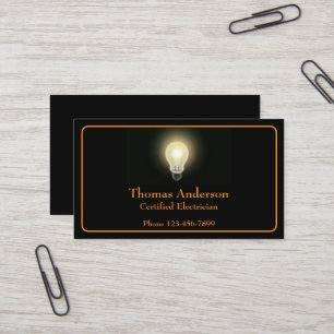 Electrician Electric Company Business Card