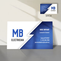 Electrician/Electric Company Business Card - BLUE