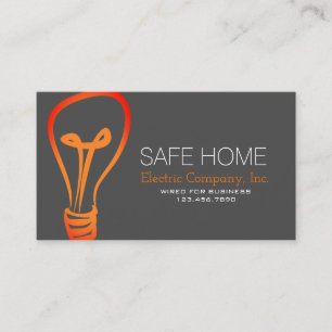 Electrician, Electric, Construction Business Card