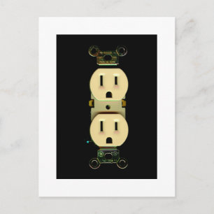 Electrician electrical company custom marketing postcard