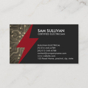 Electrician Electrical Contractor Business Card