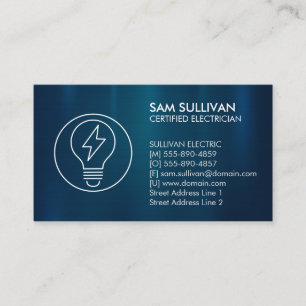 Electrician Electrical Contractor Business Card
