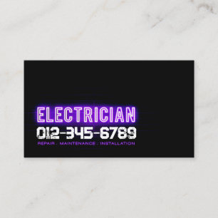 Electrician Electrical Contractor Business Card