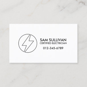 Electrician Electrical Contractor Business Card