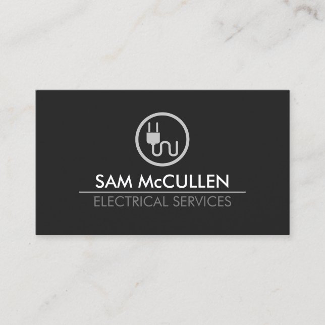 Electrician Electrical Contractor Business Card (Front)