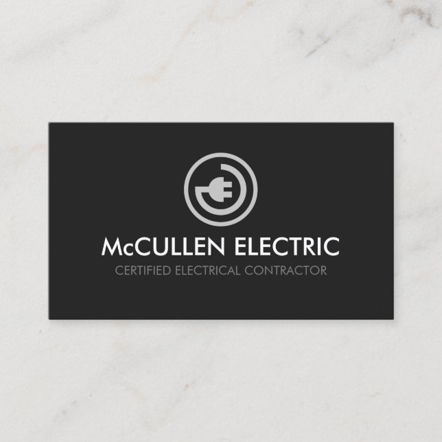 Electrician Electrical Contractor Business Card (Front)