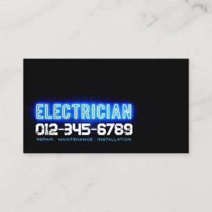 Electrician Electrical Contractor Business Card