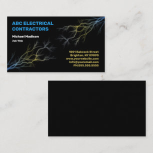 Electrician Electrical Contractor Business Card