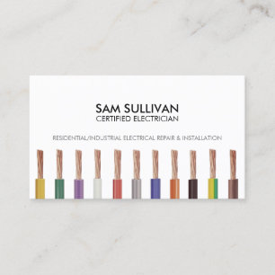 Electrician Electrical Contractor Business Card