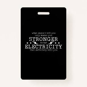 Electrician Electrical Engineer Electricity Badge