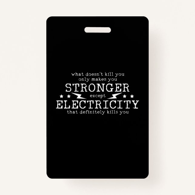 Electrician Electrical Engineer Electricity Badge (Front)