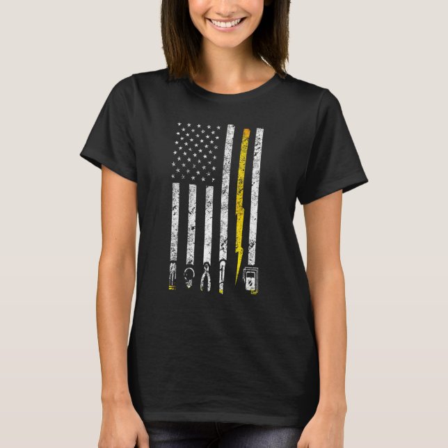 Electrician Electrical Engineer Lineman Men or Wom T-Shirt (Front)