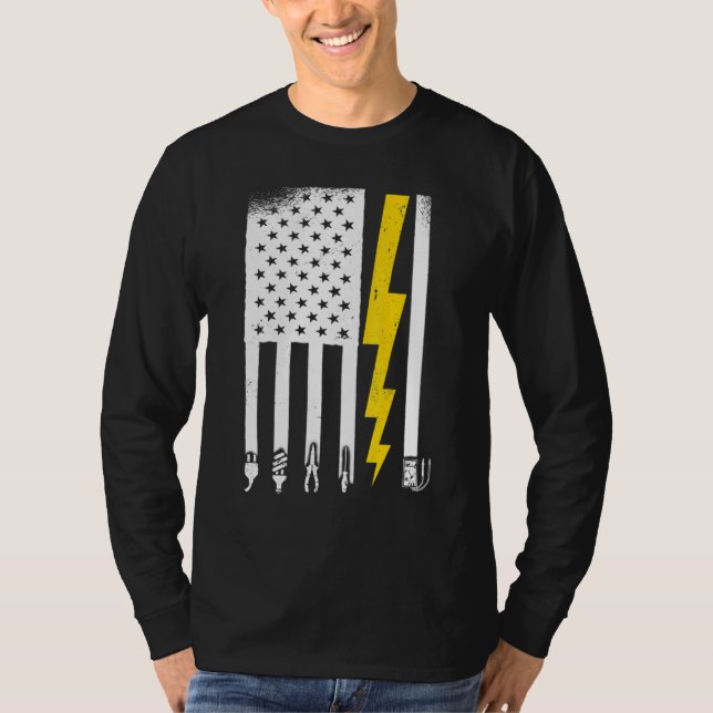 Electrician Electrical Lineman Engineer _7 T-Shirt (Front)