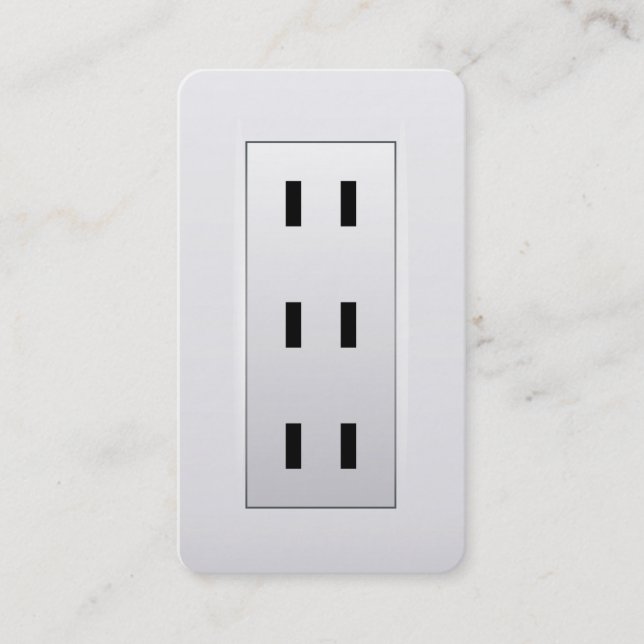 Electrician Electrical Outlet Business Card (Front)