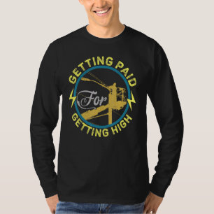 Electrician Electrical Power Lineman Men Boys T-Shirt