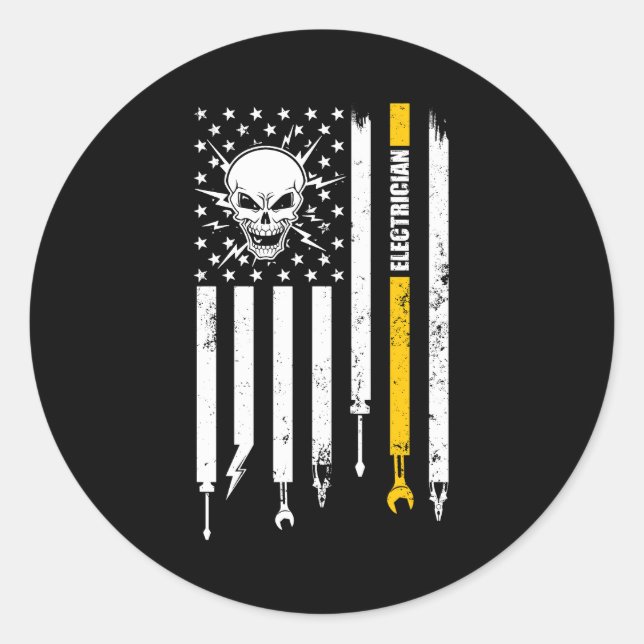 Electrician Electrician Classic Round Sticker (Front)