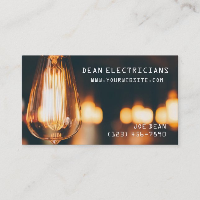 Electrician Electricity Business Card (Front)