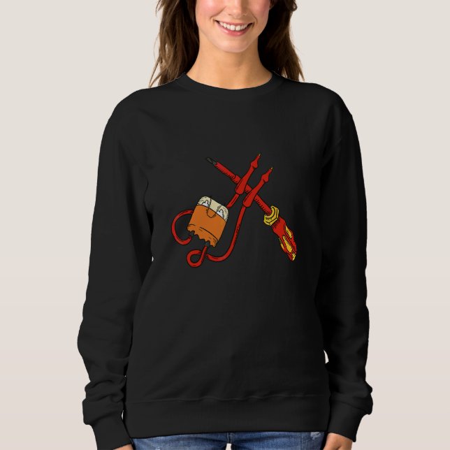 Electrician For Electrical Worker Or Electrical En Sweatshirt (Front)