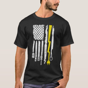 Electrician  For Men Electrical Lineman American F T-Shirt