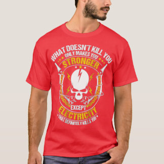 Electrician Funny Electricity Sparky HumorTShirt T-Shirt
