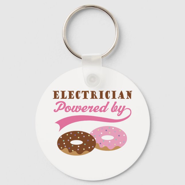 Electrician Gift (Doughnuts) Keychain (Front)