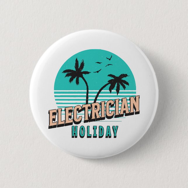 Electrician Holiday 2 Inch Round Button (Front)