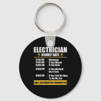 Electrician Hourly Rate Funny Lineman Dad Retro
