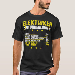 Electrician hourly wage animal re pastries  T-Shirt