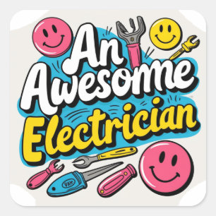Electrician in the making. Gifts Square Sticker