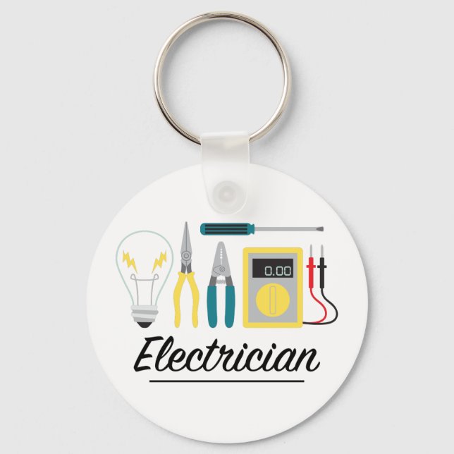 Electrician Keychain (Front)