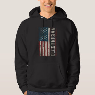 Electrician Lineman Electrician (American Flag) Hoodie