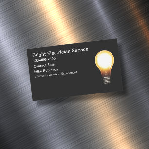 Electrician Magnetic Business Cards Design
