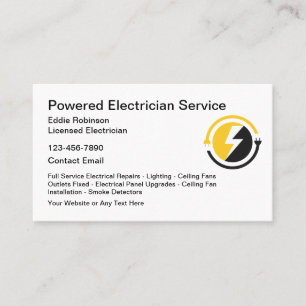 Electrician Modern Design Business Cards