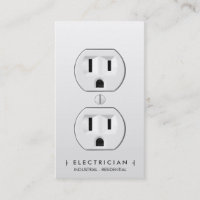 Electrician modern simple white electrical outlet