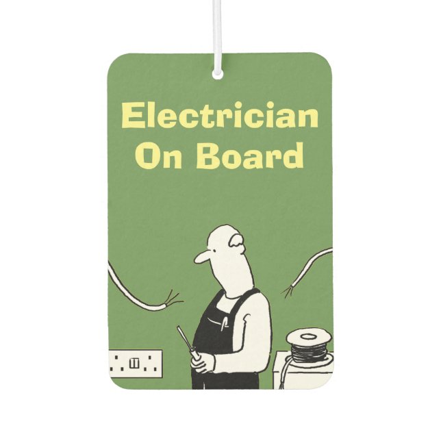 Electrician On Board Air Freshener (Front)