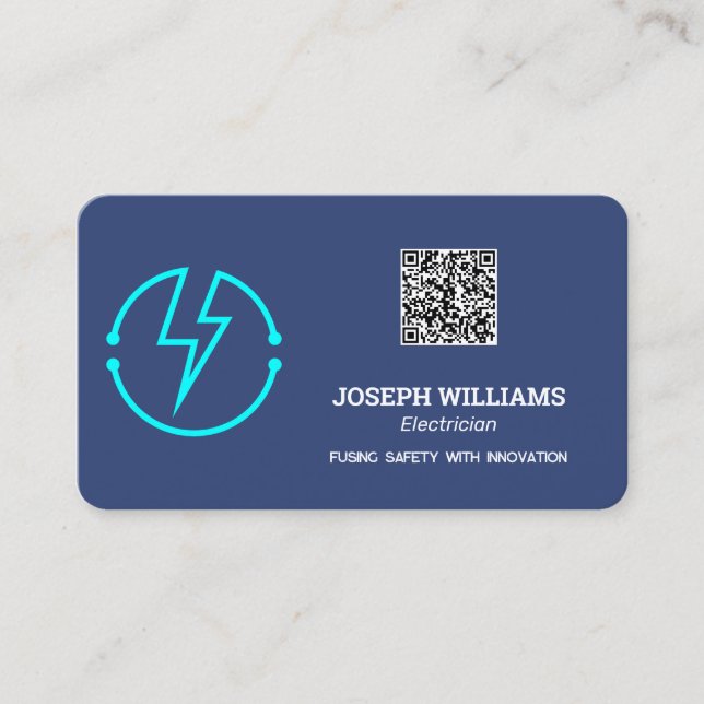 Electrician Personalized QR Business Card (Front)