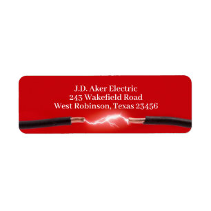 Electrician Return Address Label Template