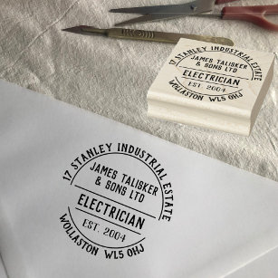 Electrician Rubber Stamp