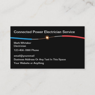 Electrician Spark Wire Business Cards