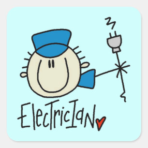 Electrician Square Sticker