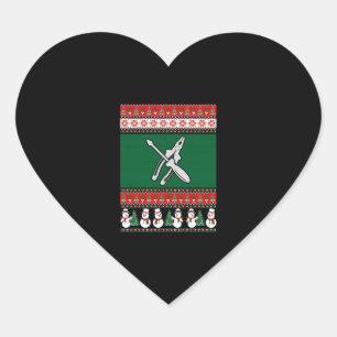 Electrician Ugly Christmas Sweater Heart Sticker