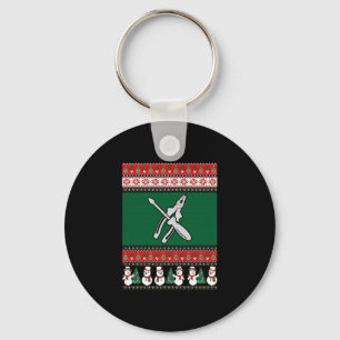 Electrician Ugly Christmas Sweater Keychain