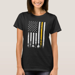 Electrician US Flag Electricians Tools Lineman Ele T-Shirt