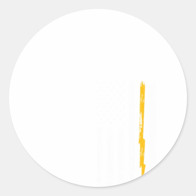 Electrician Us Flag Tools For Electricians Classic Round Sticker (Front)