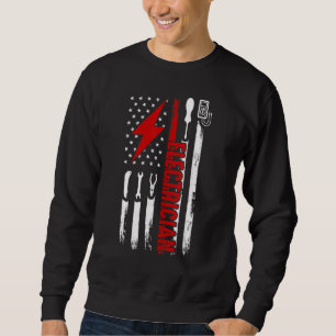 Electrician Us Flag Tools For Electricians Sweatshirt