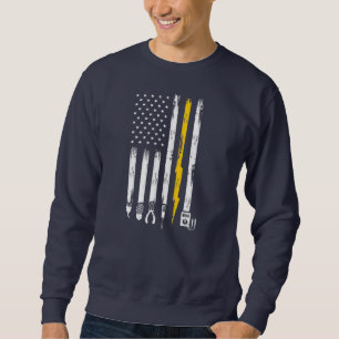 Electrician US Flag Tools for Electricians Sweatshirt