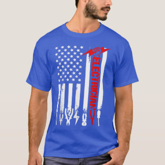 Electrician US Flag Tools for Electricians T-Shirt