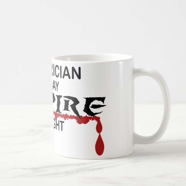 Electrician Vampire by Night Coffee Mug (Right)
