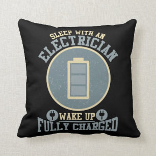 Electrician Wife Electrical Technician Husband Throw Pillow